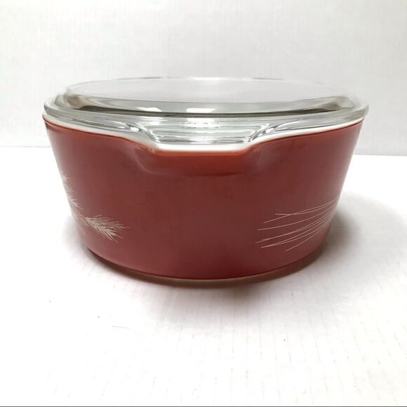 Vintage Pyrex rust Autumn Harvest 475-B 2.5 quart casserole dish with lid - Picture 6 of 11